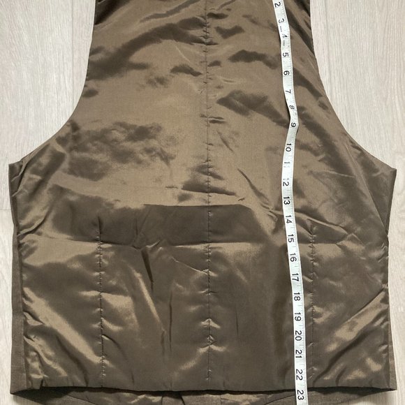 BURTON WHITE COLLECTION Mens L Large Brown Lined Ski Snowboard VEST - Like New - Picture 5 of 7
